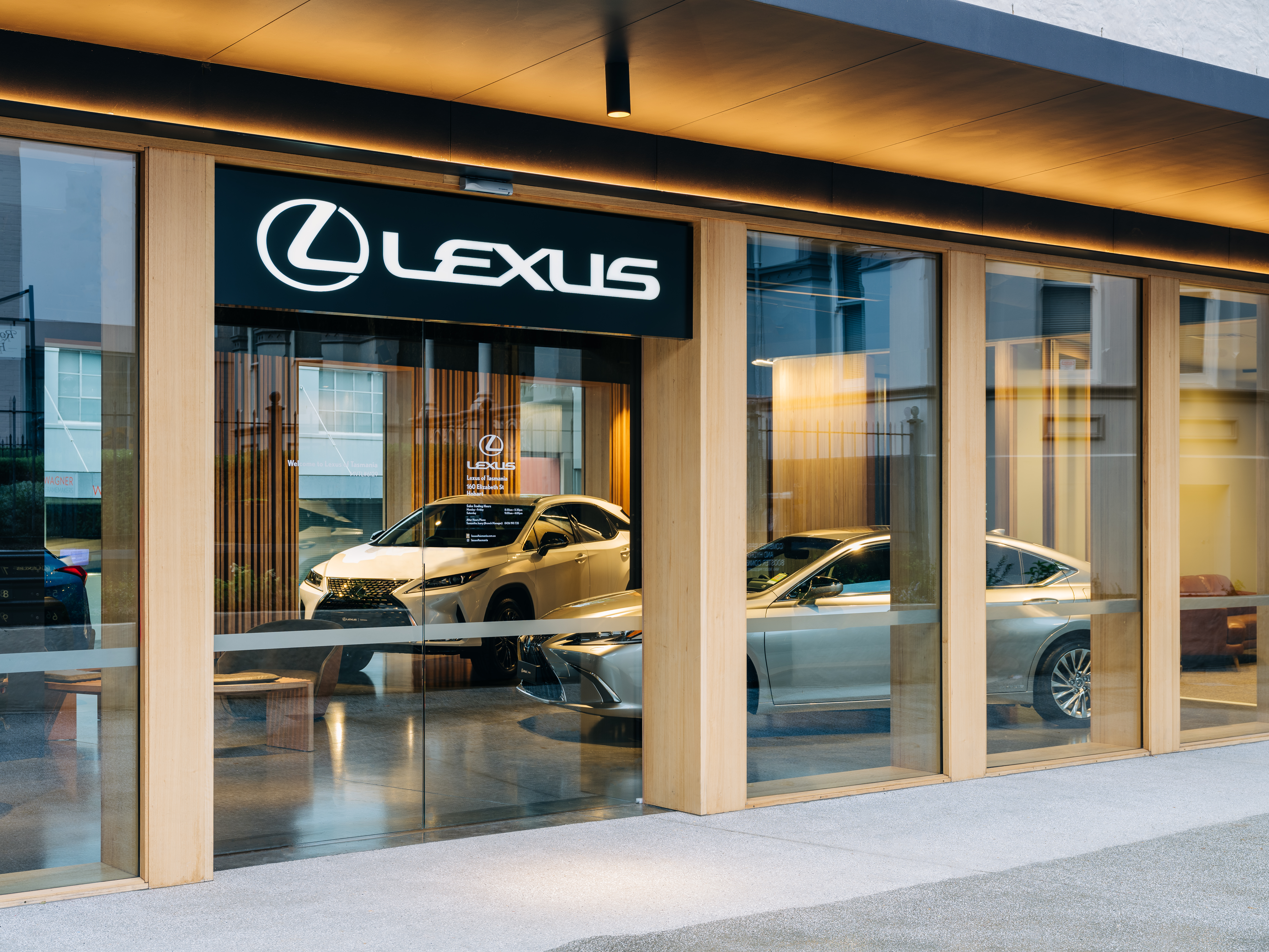 Timber transforms Lexus of Tasmania showroom into an inviting home-like sanctuary 