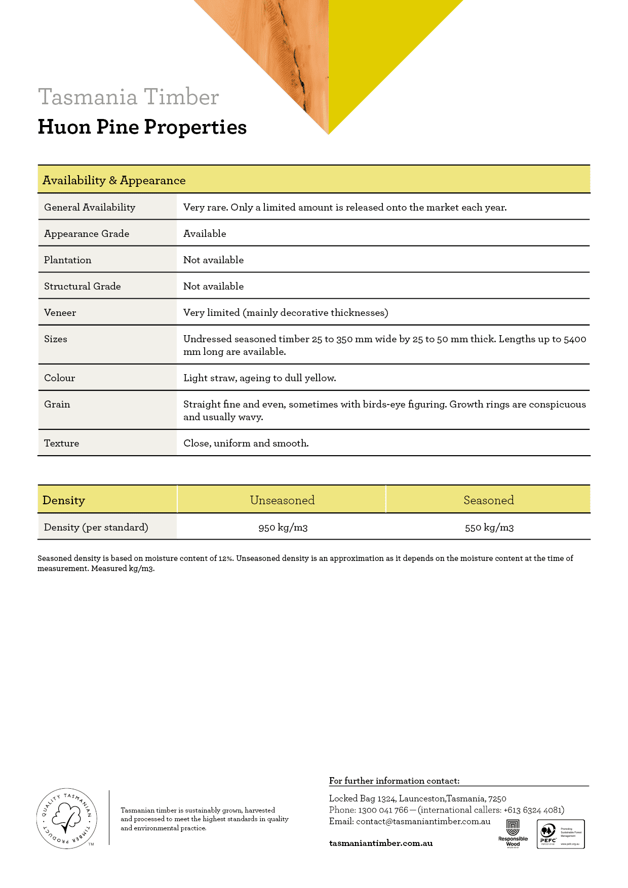 Huon Pine Properties